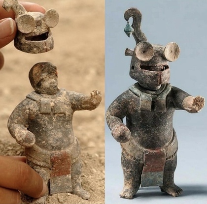 1500年前古代マヤ文明の像_002