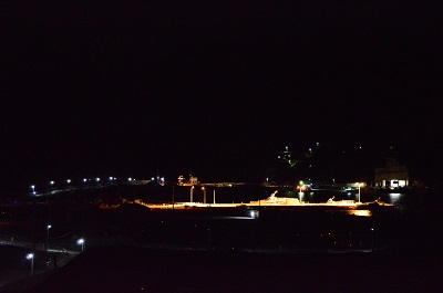 夜の女川町観光桟橋ー２