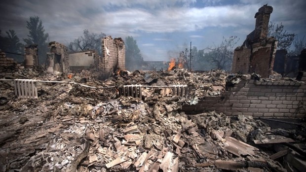ukraine east air strike
