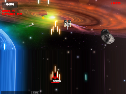 マルチプレイで楽しめるシューティングゲーム　Multiplayer Space Shooter