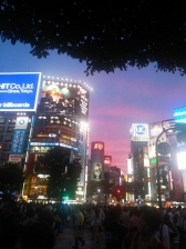 渋谷の夕陽